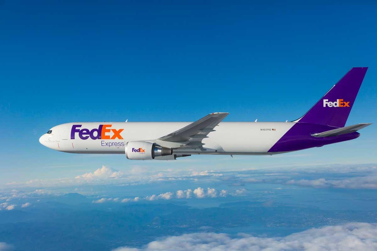 FedEx logo and packaging