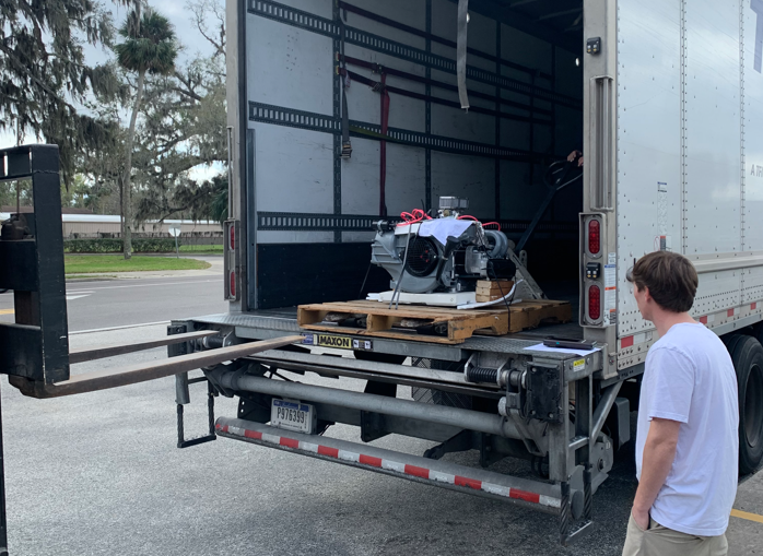 Freight pallets and crated shipment